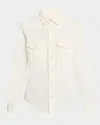 Mother The All My Exes Denim Shirt In White