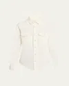 Mother The All My Exes Denim Shirt In White