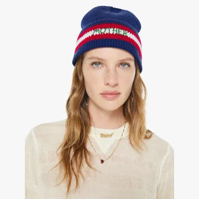 Mother The Beanie Knit Hat In Blue
