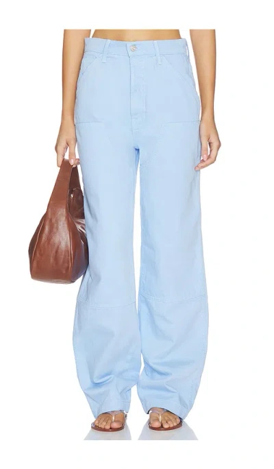 Mother The Bee's Knees Stud Finder Sneak Jeans In Blue