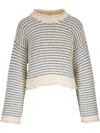 Mother The Bell-sleeve Jumper Roll Sweater In Blau