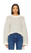 Mother The Bell-sleeve Jumper Roll Sweater In Did You Make That?