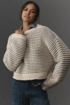 Mother The Bell Sleeve Jumper Roll Did You Make That? Sweater In Multicolor