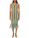 Mother The Benefits Cotton Crochet Midi Dress In Multi