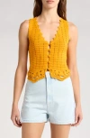 Mother The Best Of The Vest Open Stitch Vest In Nook And Cranny