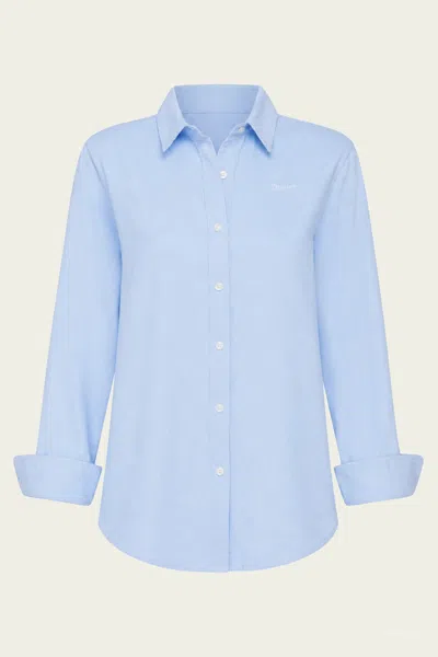 Mother The Bestie Shirt In Light Blue