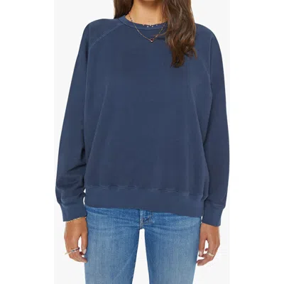 Mother The Biggie Concert Cotton Graphic Sweatshirt In Blue