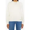 Mother The Biggie Concert Cotton Graphic Sweatshirt In White