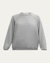 Mother The Biggie Concert Crewneck Sweatshirt In Heather Grey