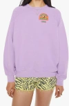 Mother Womens The Biggie Concert Regular-fit Cotton Sweatshirt  Surfs In  Surf's