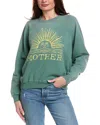 Mother The Biggie Message Sweatshirt In Green