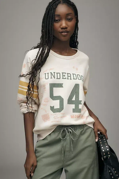 Mother The Biggie Concert Raglan Sweatshirt In Beige