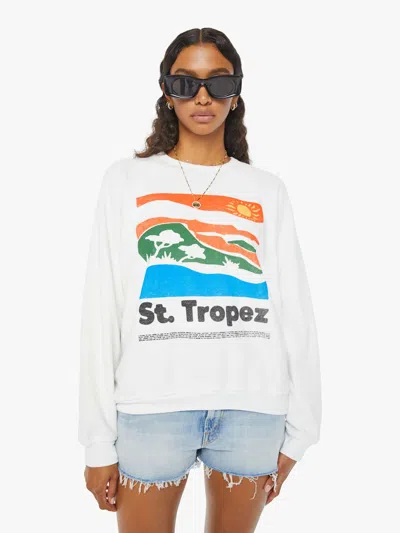 MOTHER THE BIGGIE CONCERT ST. TROPEZ SHIRT IN WHITE - SIZE X-SMALL