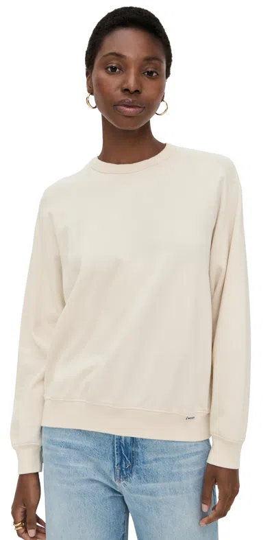 Mother The Biggie Concert Sweatshirt Cream In White