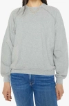 Mother The Biggie Concert Crewneck Sweatshirt In Heather Grey