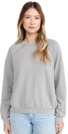 Mother The Biggie Concert Crewneck Sweatshirt In Heather Grey