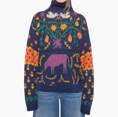 Mother The Biggie Hickey Sweater In Picking Daisies In Multi