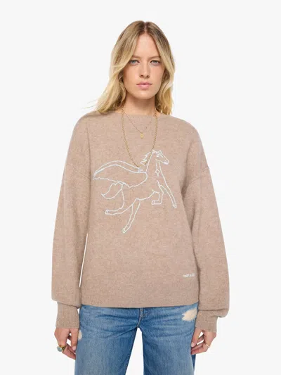 Mother The Biggie Jumper Wheat Shirt In White