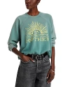 Mother The Biggie Message Sweatshirt In Green