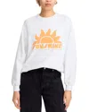 Mother The Biggie Message Sweatshirt In Bright White Sunshine Daydream