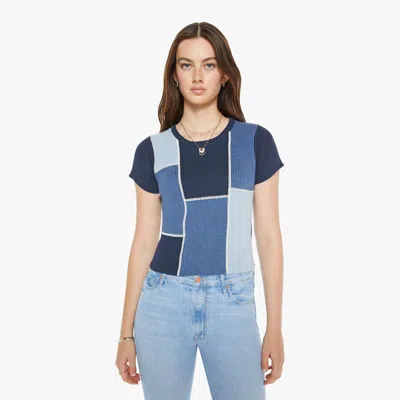 Mother The Block Rib T-shirt Patching Things Up T-shirt In Blue