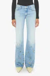 Mother Bookie Heel Bootcut Jeans In Righteous Gemstone In Blue