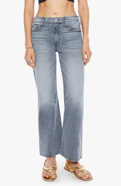 Mother The Bookie Ankle Wide Leg Jeans In Blue