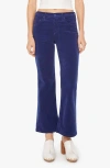 Mother The Bookie Flood Bootcut Jeans In Blue