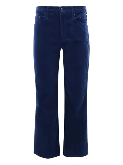 Mother The Bookie Flood Corduroy Jeans In Blue