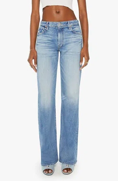 Mother The Bookie Heel Bootcut Jeans In Blue