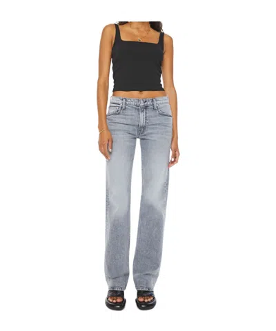 Mother The Bookie Heel Jeans In Gray