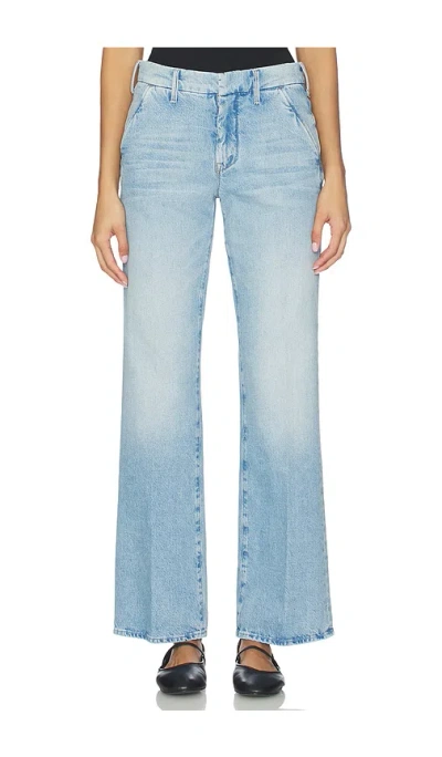 Mother The Bookie Prep Sneak Jeans In Blue