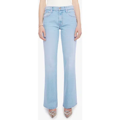 Mother Womens Shaken Not Stirred Ditcher Roller Zip Skimp Denim Jeans In Blue