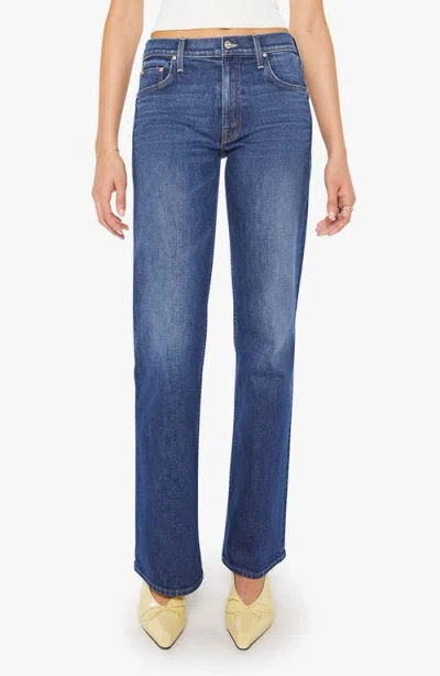 Mother The Bookie Sneak Bootcut Jeans In Blue