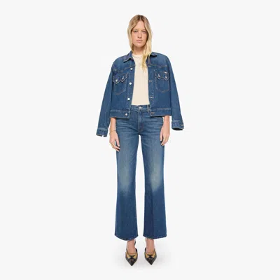 Mother The Bookie Sneak Buckaroo Jeans In Blue