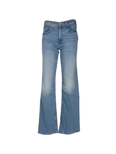 Mother The Bookie Sneak Flared Jeans In Blue