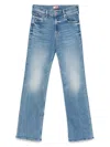 Mother Dodger Sneak Faded Jeans In Blue