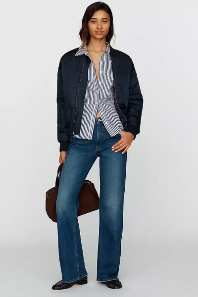 Mother The Bookie Sneak Mid Rise Bootcut Jeans In Animal Print