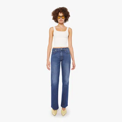 Mother The Bookie Sneak Perfectly Imperfect Jeans In Blue