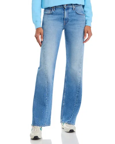Mother The Bookie Twist Skimp Jeans In Just An Animal In Blue