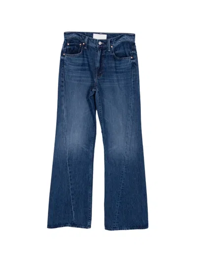 Mother The Bookie Twist Sneak Jeans In Blue