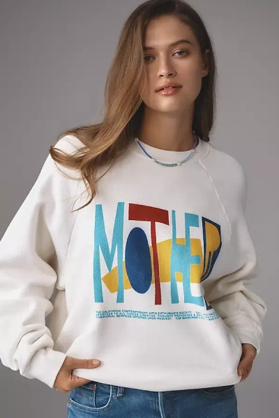 Mother The Boost Cropped Crew Neck Sweatshirt Top In  Arts