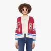 Mother The Boxy Cardigan Hoot High Shirt In Red
