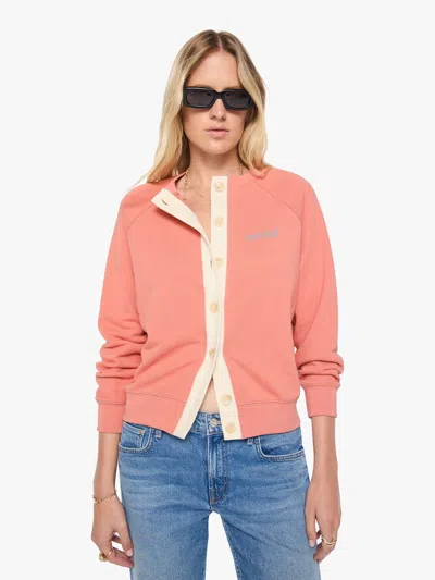 Mother The Boxy Cardigan Speed Queen Shirt In Red
