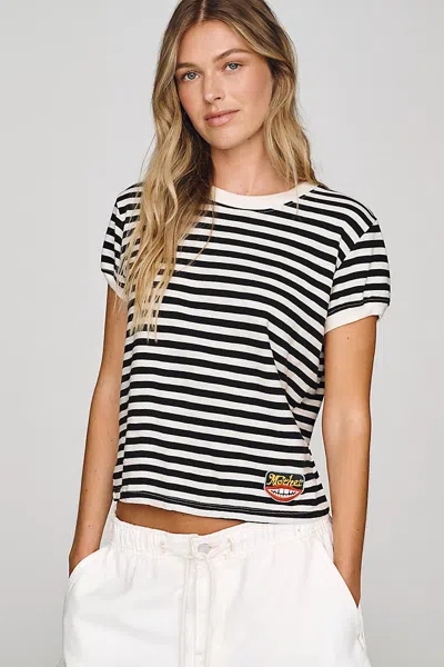 Mother The Boxy Goodie Cotton Tee In Black
