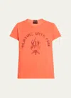 Mother The Boxy Goodie Goodie Crewneck Tee In Playing With Fire