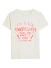 Mother Womens Lil Firecracker The Boxy Goodie Goodie Short-sleeves Cotton-jersey T-shirt Xs In White