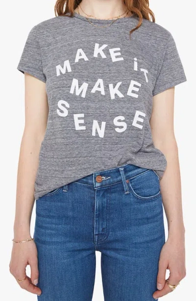 Mother The Boxy Goodie Goodie Graphic T-shirt In Gray