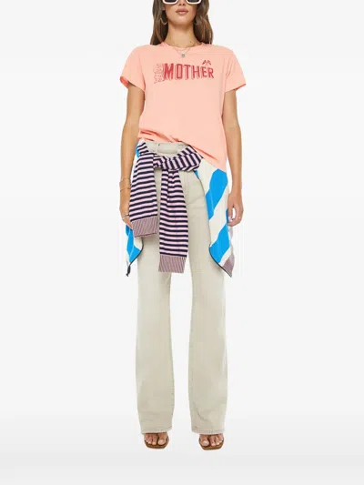 Mother The Boxy Goodie Goodie Graphic T-shirt In Pink