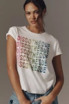 Mother The Boxy Goodie Goodie Graphic Tee In Beige